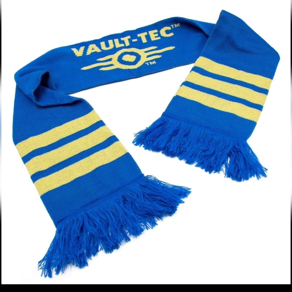 NWT Bethesda Fallout Vault Tech Fringe Scarf OS
